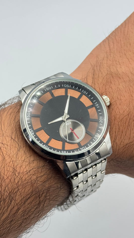 Özel Tasarım Kadranlı Çelik Kordon Erkek Saat