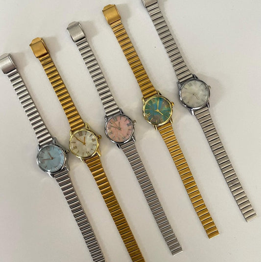 Sedef Kadranlı Vintage Çelik Kordon Kadın Saat