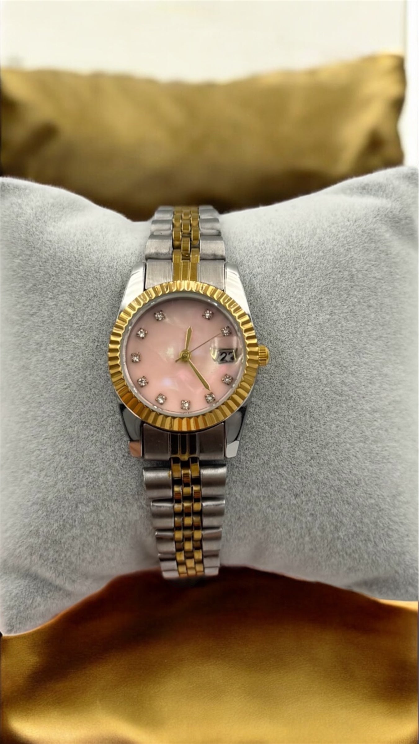 Sedefli Kadran Mini Çelik Kordon Kadın Saat