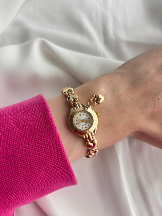 Kalp Tasarım Charmlı Saat