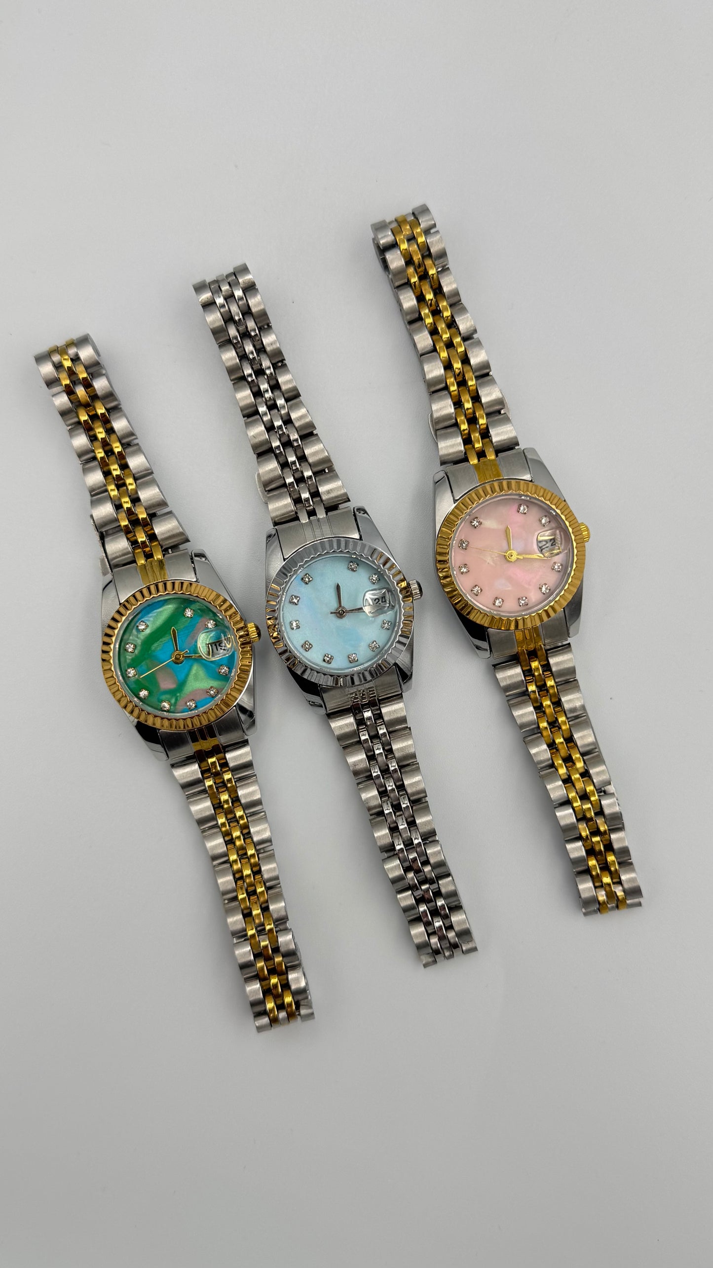 Sedefli Kadran Mini Çelik Kordon Kadın Saat