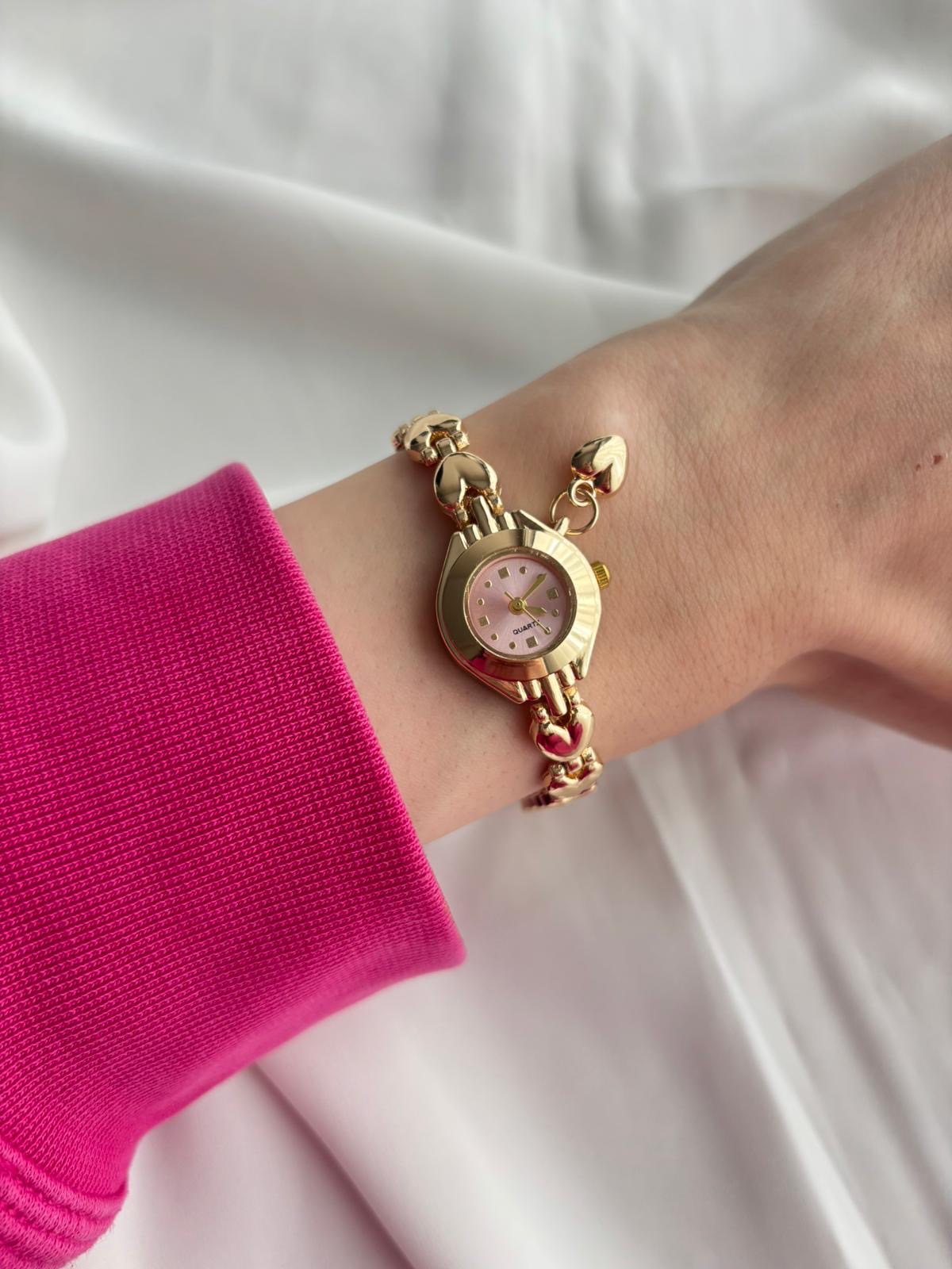 Kalp Tasarım Charmlı Saat