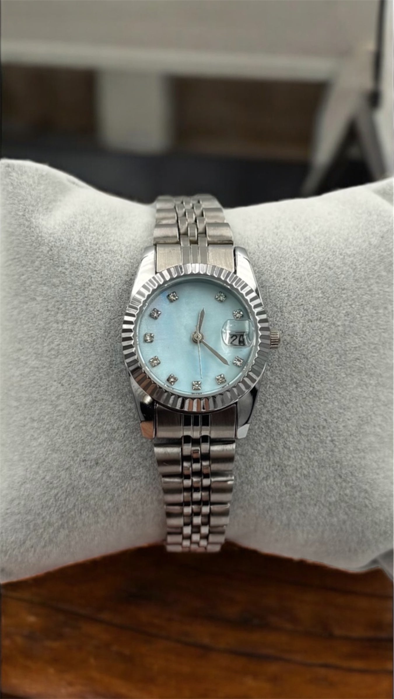 Sedefli Kadran Mini Çelik Kordon Kadın Saat