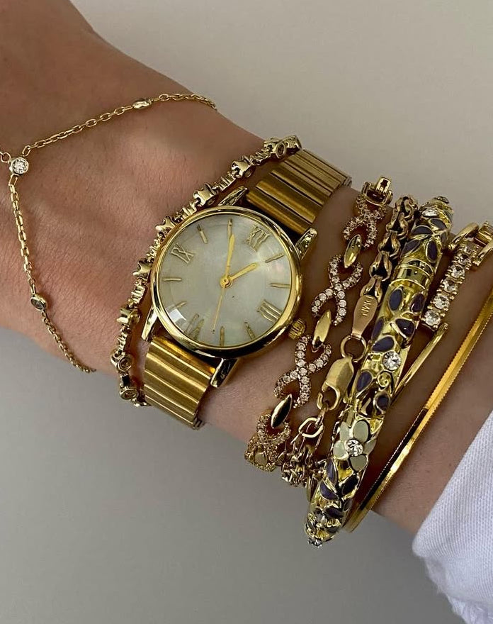 Sedef Kadranlı Vintage Çelik Kordon Kadın Saat