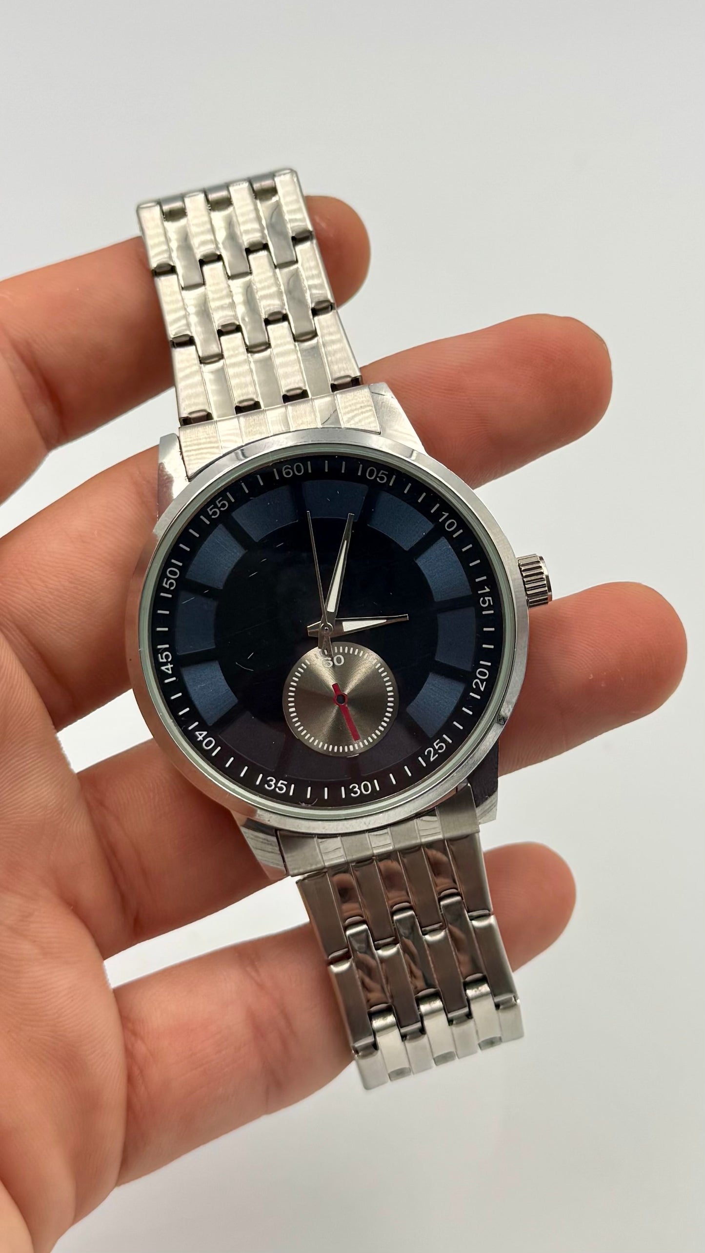 Özel Tasarım Kadranlı Çelik Kordon Erkek Saat