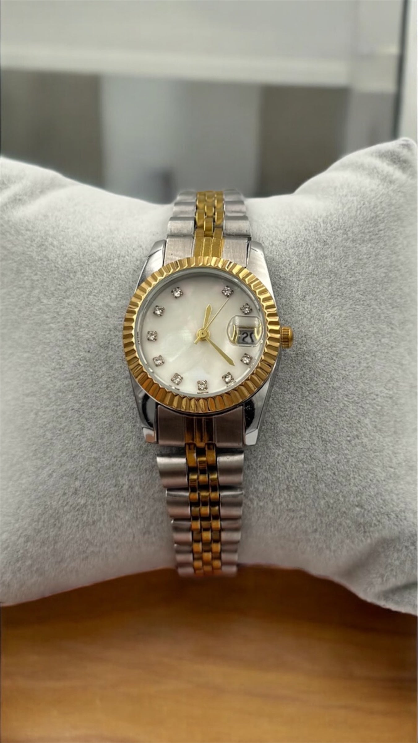 Sedefli Kadran Mini Çelik Kordon Kadın Saat